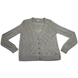 Mossimo V-Neck Open Knit Button Up Cardigan Size Large Lightweight Cottagecore